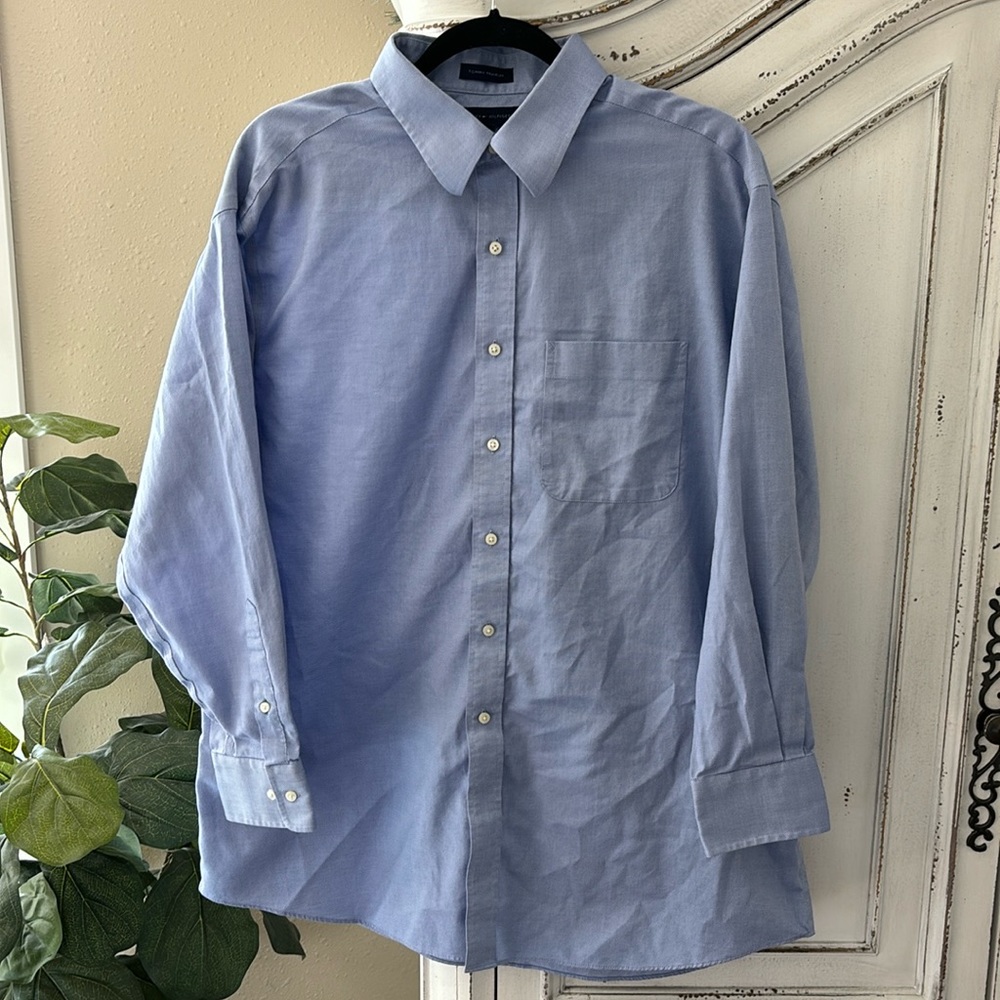 Tommy Hilfiger Tommy Traveler Light Blue Long Sleeve Cotton Button Up Shirt XL